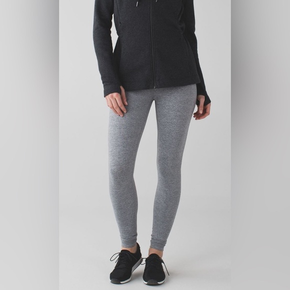 Lululemon Wunder Under Heathered Slate Grey Leggings 6 - Picture 1 of 11